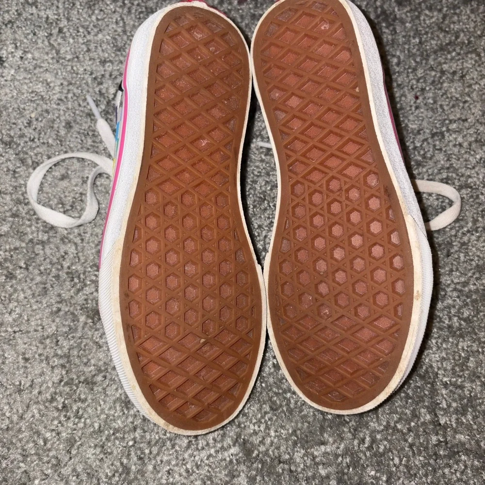 Vans Kids Checkerboard Low-Top Sneakers in Black and Multicolor